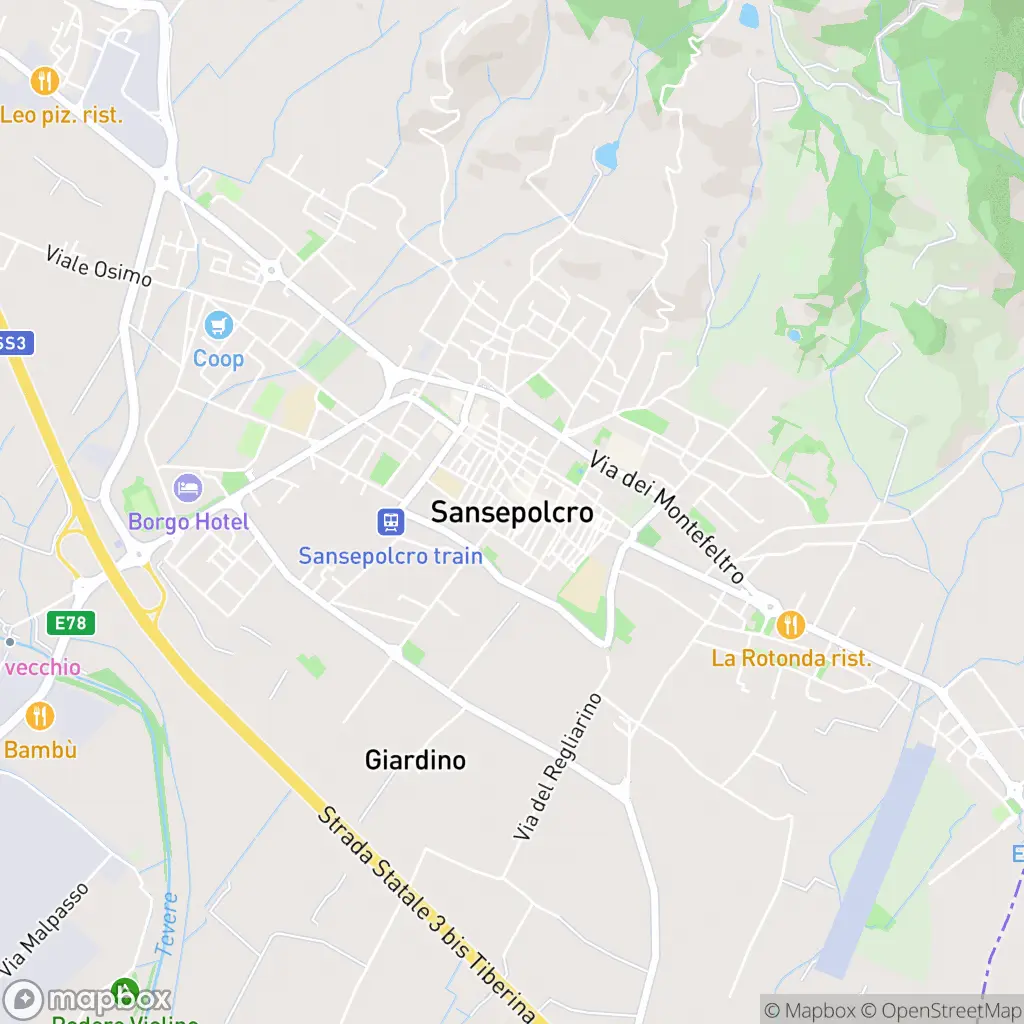 Map of Sansepolcro