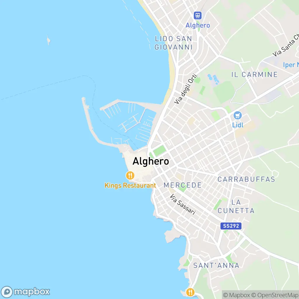 Map of Alghero