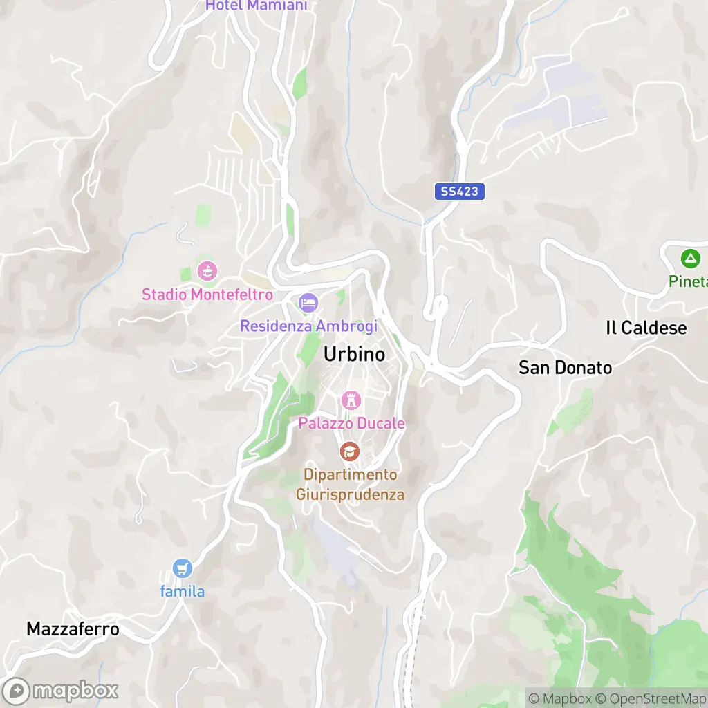 Map of Urbino