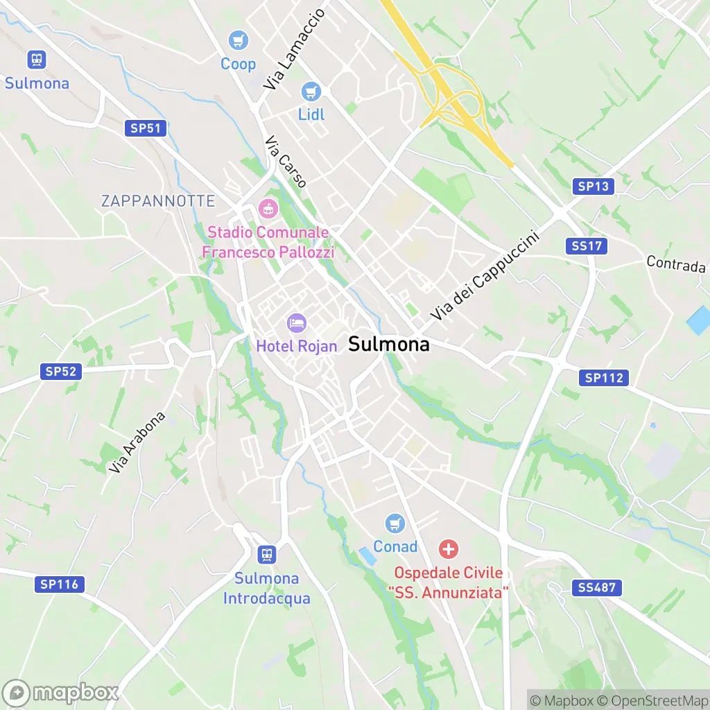 Map of Sulmona