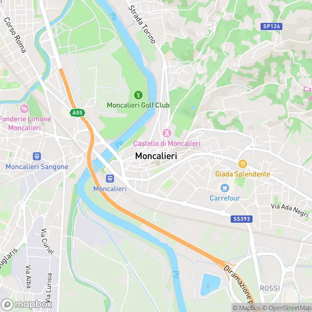 Map of Moncalieri