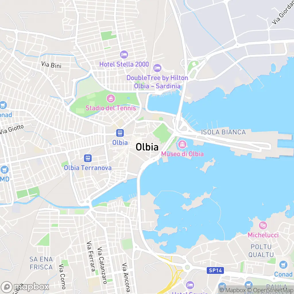 Map of Olbia