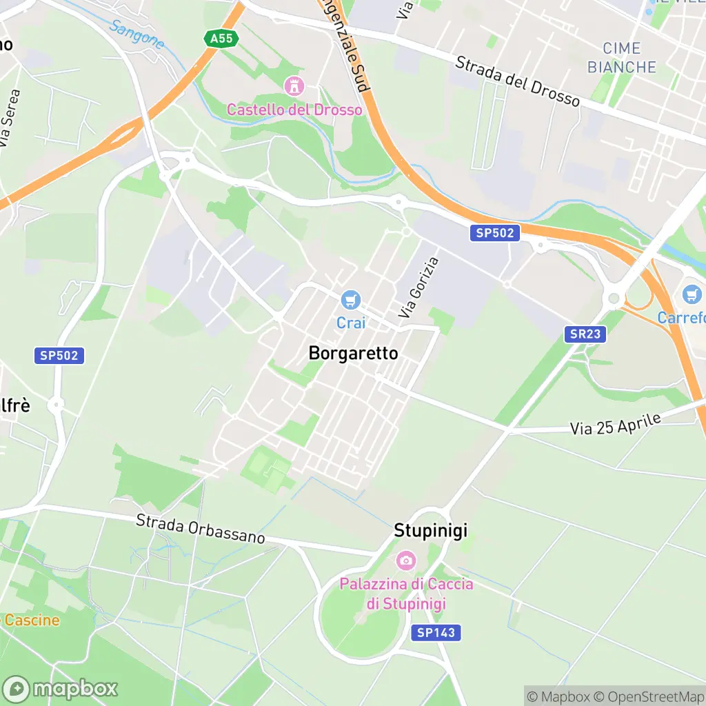 Map of Borgaretto