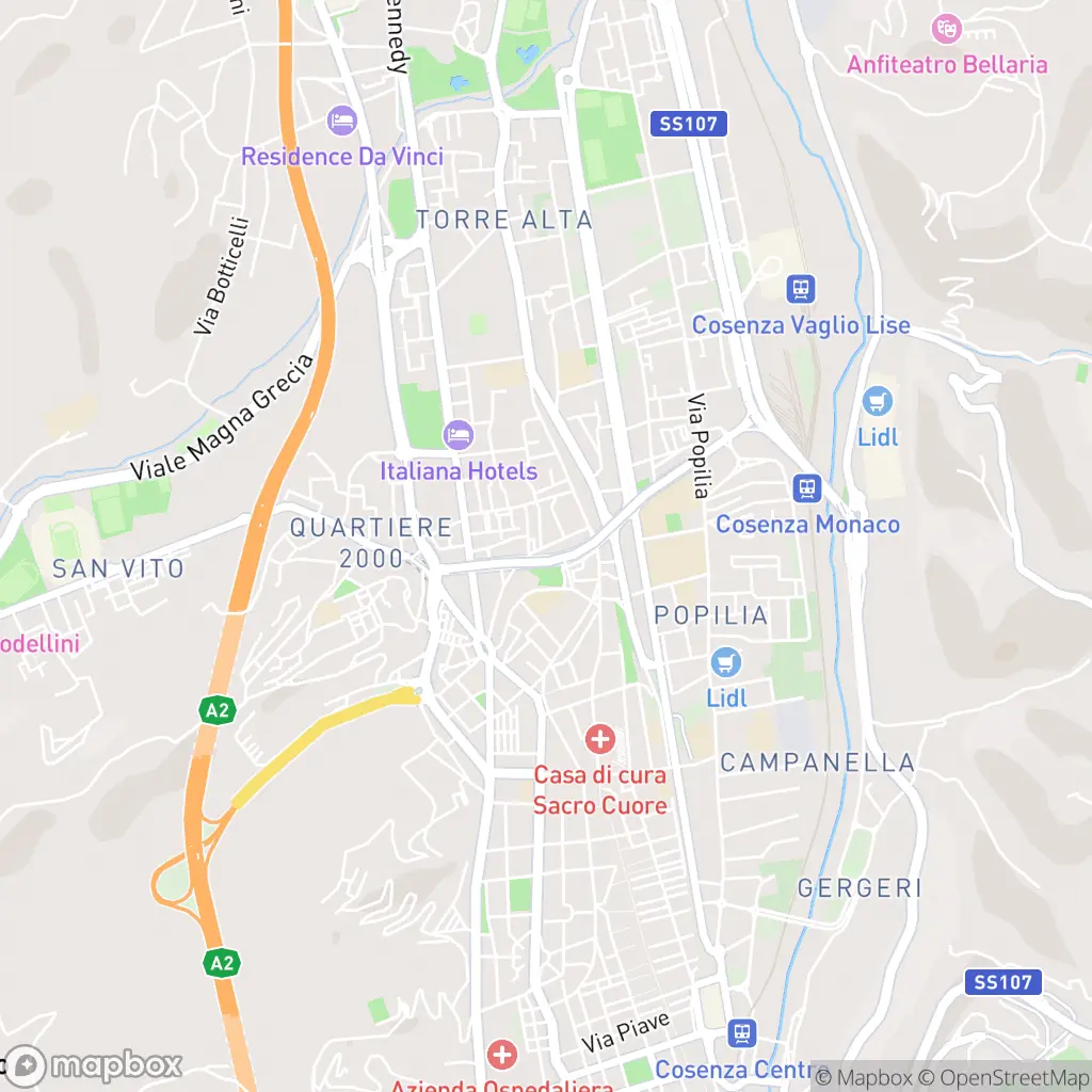 Map of Cosenza