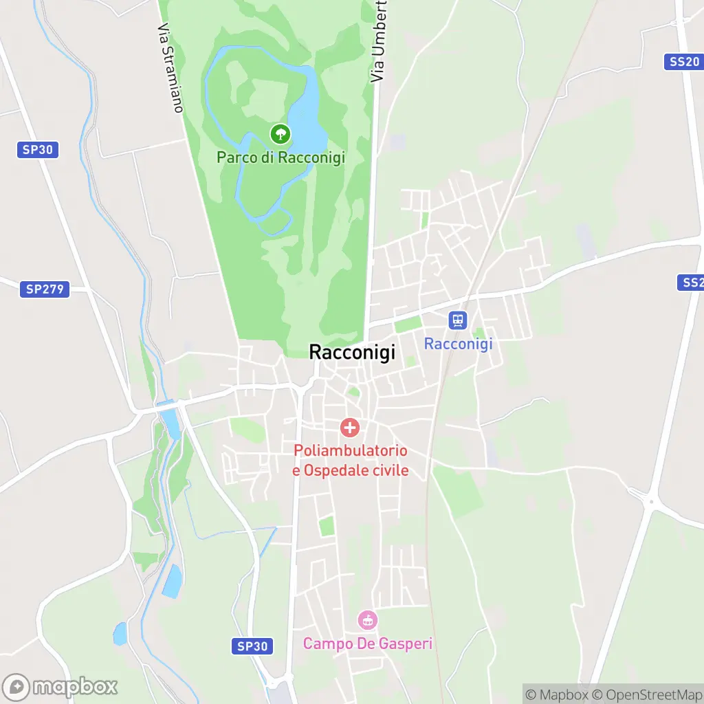 Map of Racconigi