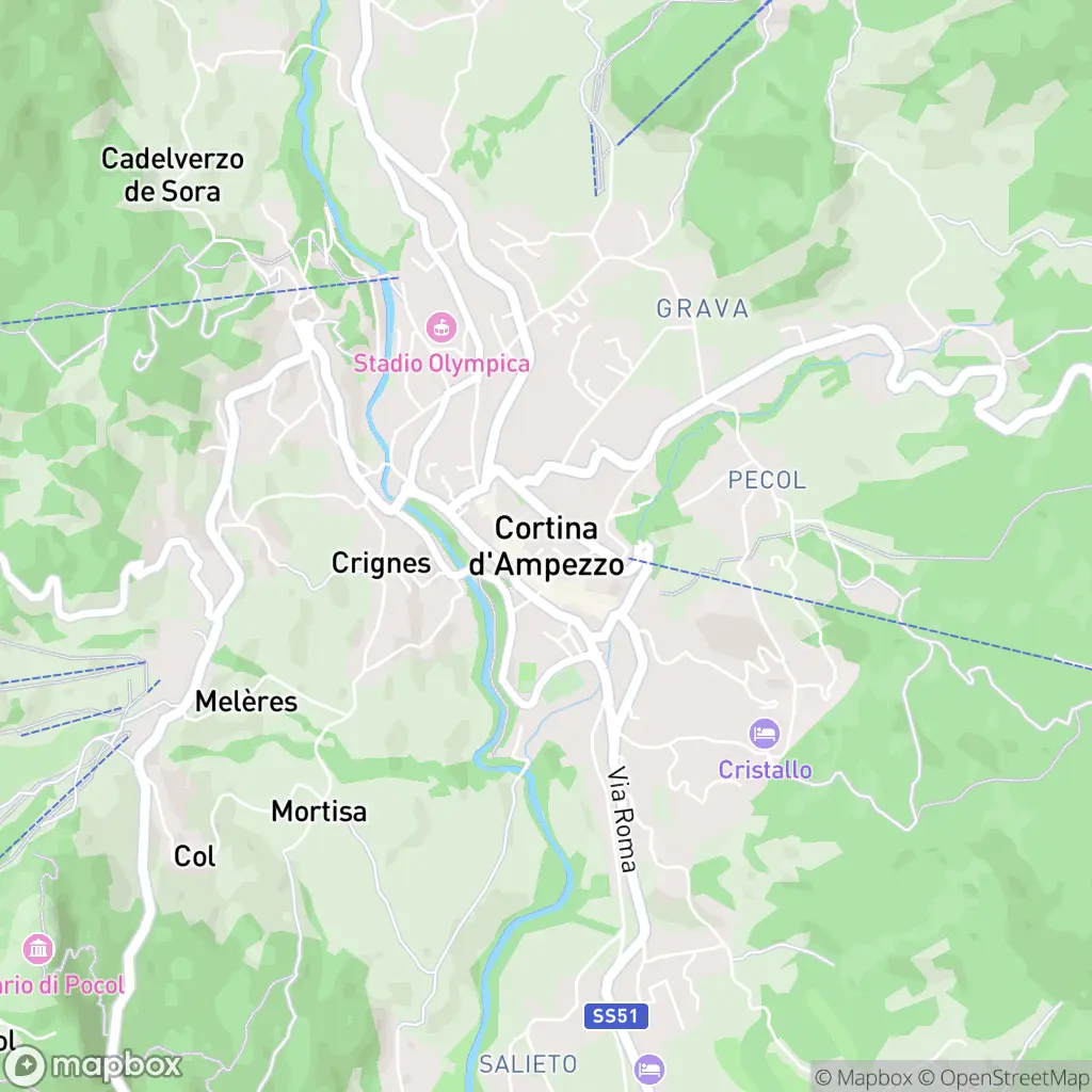 Map of Cortina d'Ampezzo