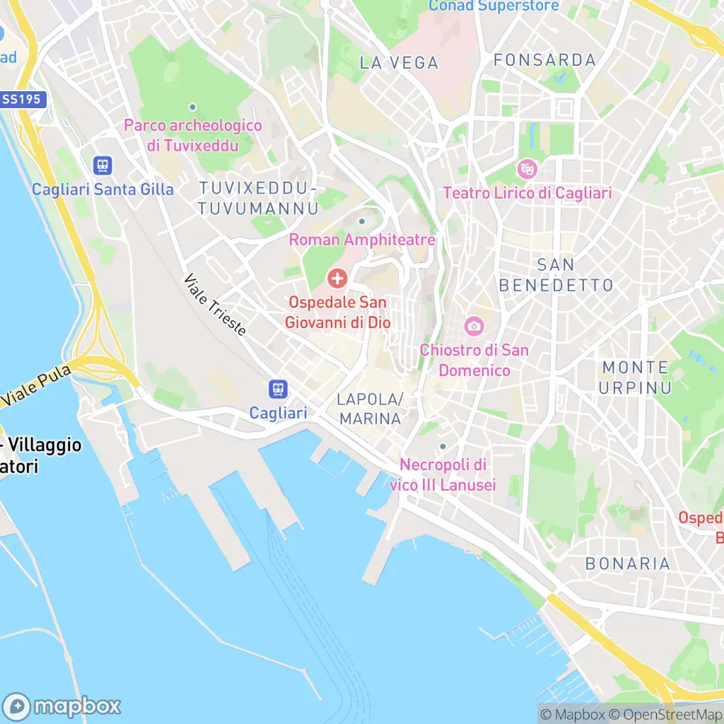 Map of Cagliari