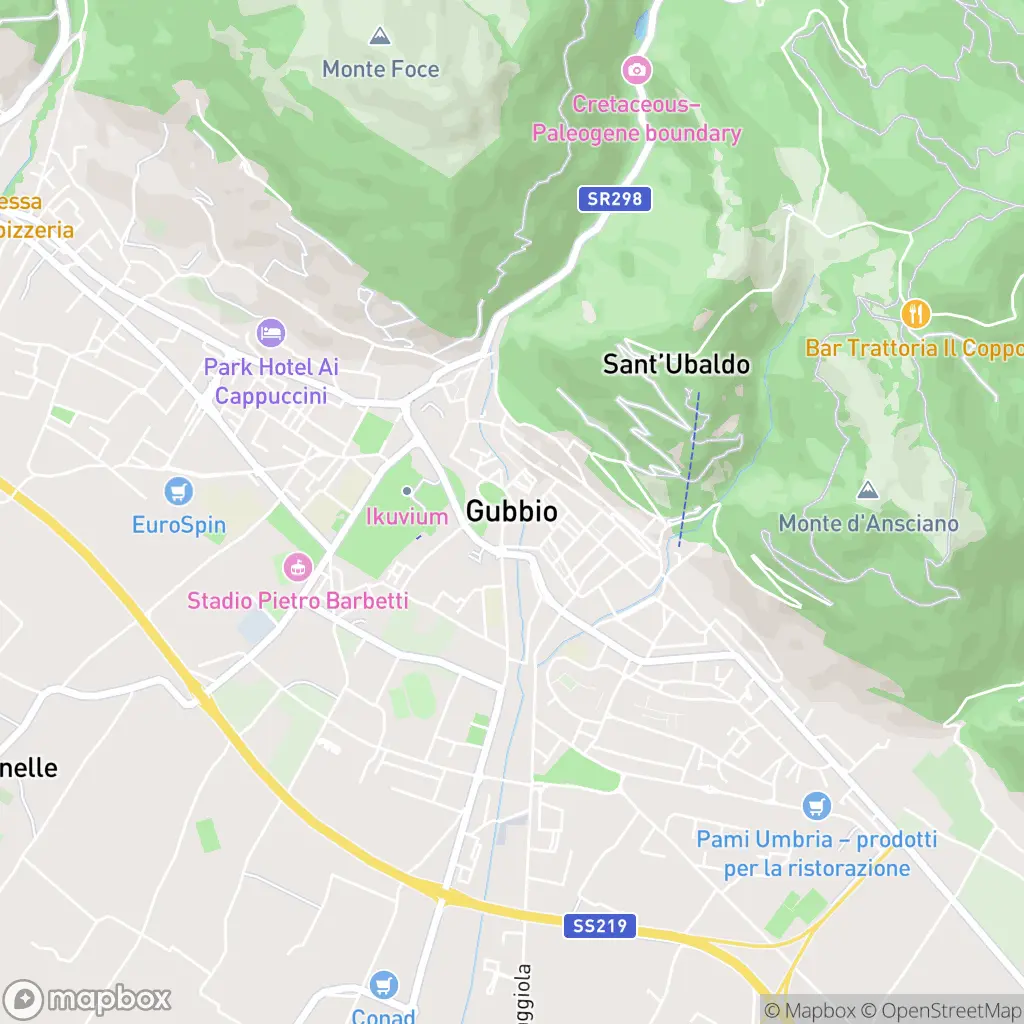 Map of Gubbio