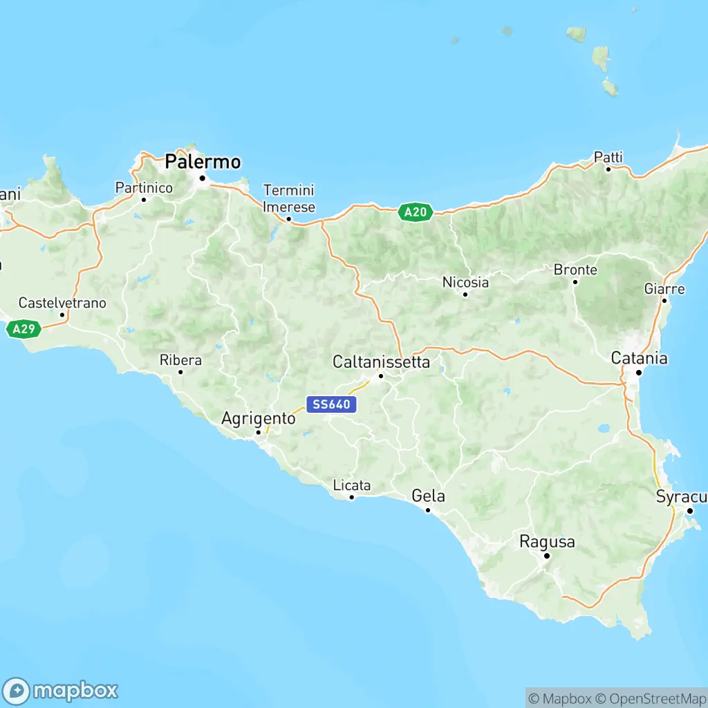 Map of Sicily