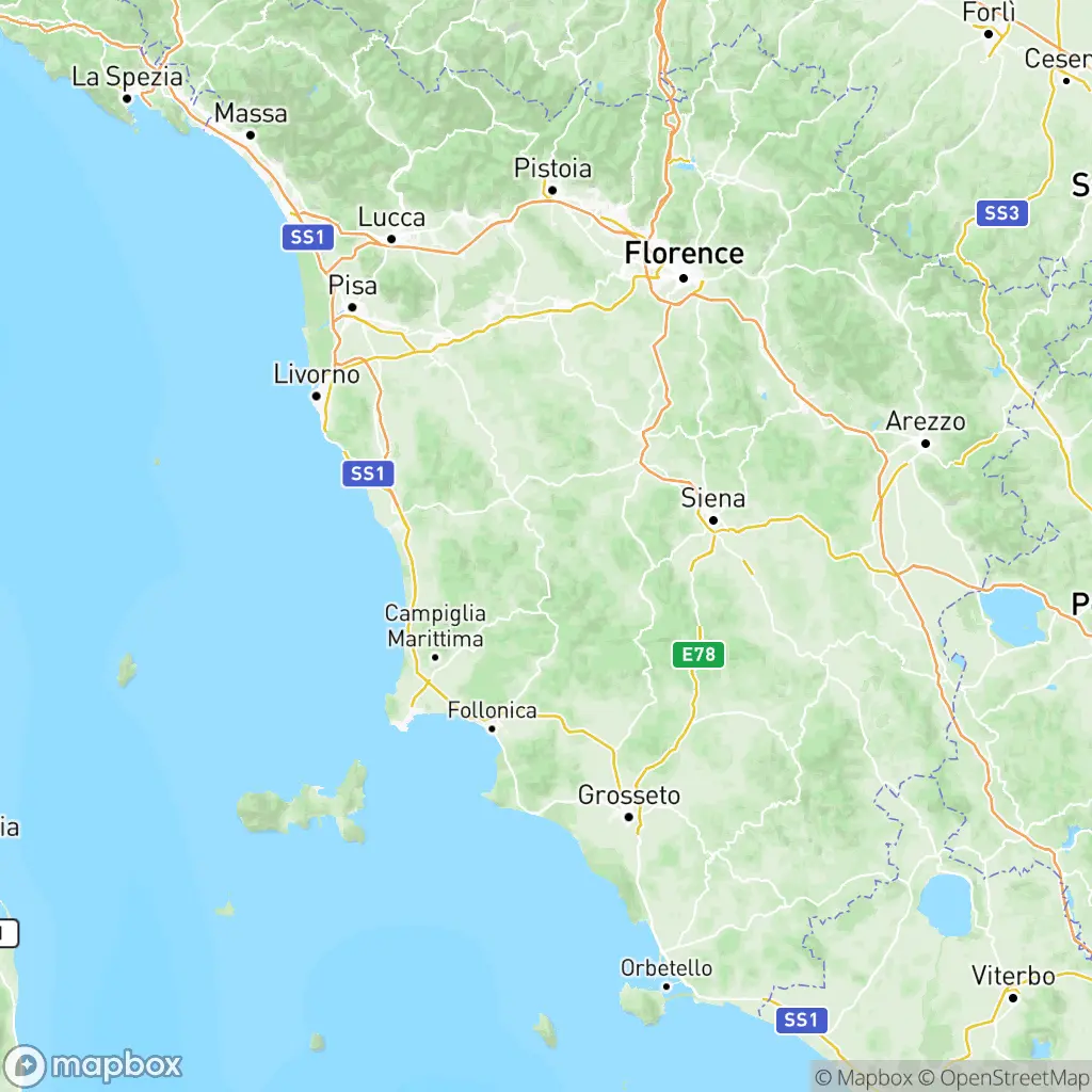 Map of Tuscany