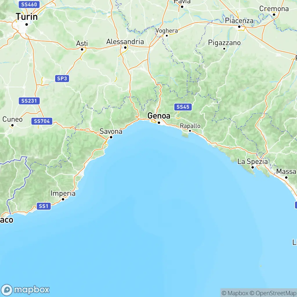 Map of Liguria